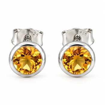 Kolczyki Srebrne 925 z Naturalnym Cytrynem 0,94 ct – Okrągłe Kolczyki na Sztyfcie (1).jpg