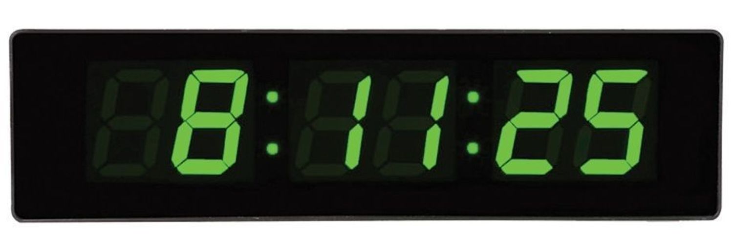 Zegar cyfrowy z dużym wyświetlaczem LED JVD DH4813.2, Zegar ścienny  biurkowy z dużymi wyraźnymi zielonymi cyframi LED. Długość 49,5 cm. Cyfry 7,5 cm. Zegar ze stoperem i timerem. Duży zegar LED na biurko. Zega.jpg