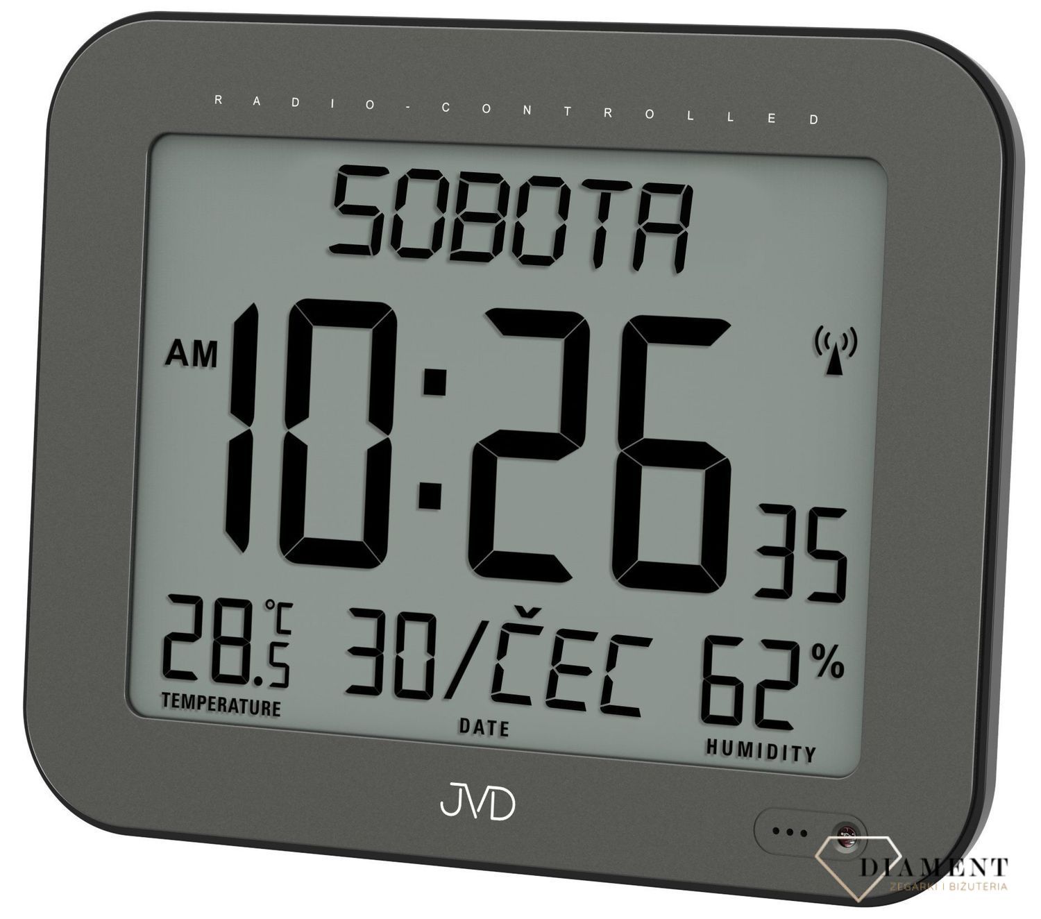 Zegar cyfrowy JVD stacja pogody sterowana radiowo DH9363.1. zegar z polskim menu ✓zegar z polskim datownikiem ✓ Zegary cyfrowe ✓Zegary sterowane radiem✓ Zegary na biurko✓.jpg
