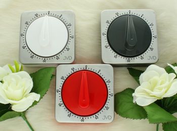 Minutnik mechaniczny JVD DM79 – metalowy, kwadratowy, kuchenny timer JVD.jpg