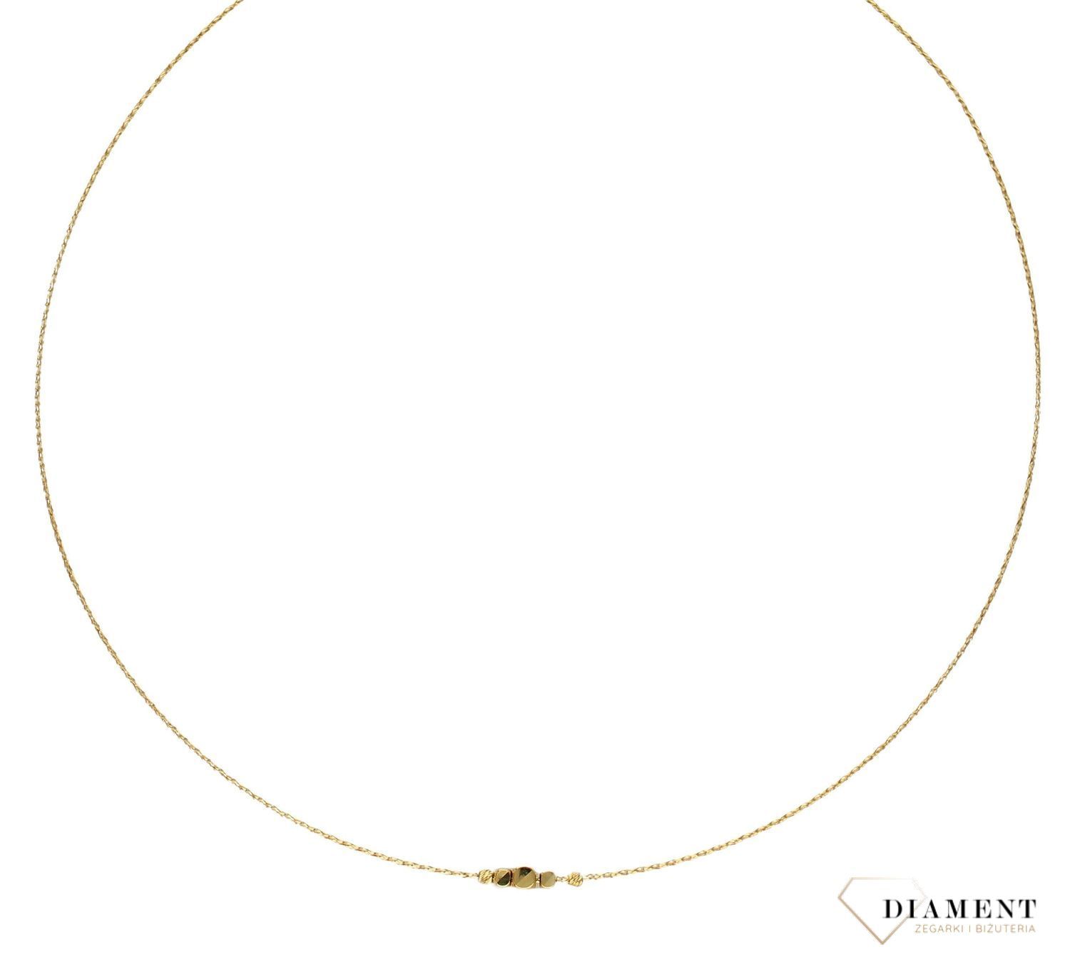 Naszyjnik ze złota celebrytka 585 z motywem kosteczek DIA-ER-205289-585.jpg
