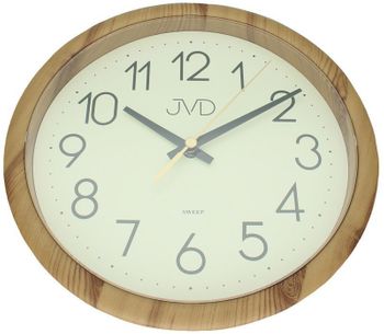 Zegar ścienny H608.2 JVD z cichym mechanizmem - imitacja drewna ..jpg