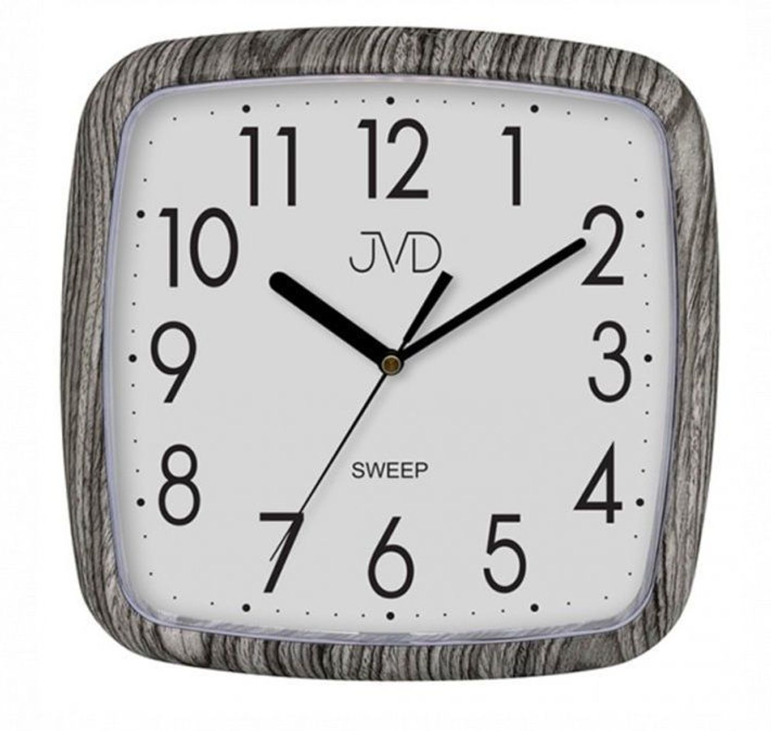 Zegar ścienny kwadratowy szary Cichy mechanizm H615.19.jpg