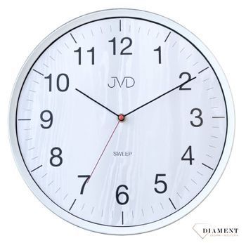 Zegar ścienny JVD HA17.1 wyposażony jest w kwarcowy mechanizm, zasilany za pomocą baterii. Posiada bardzo wysoką dokładność mierzenia czasu +- 10 sekund w przeciągu 30 dni..jpg