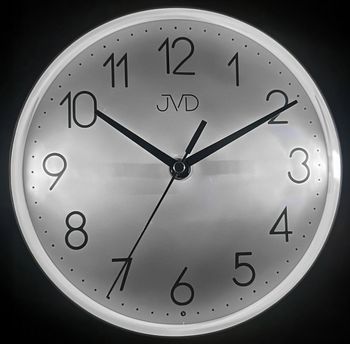 Zegar ścienny JVD HA229.2 – imitacja ciemnego drewna, 20 cm, cichy mechanizm, podświetlenie, czujnik światła (1).jpg