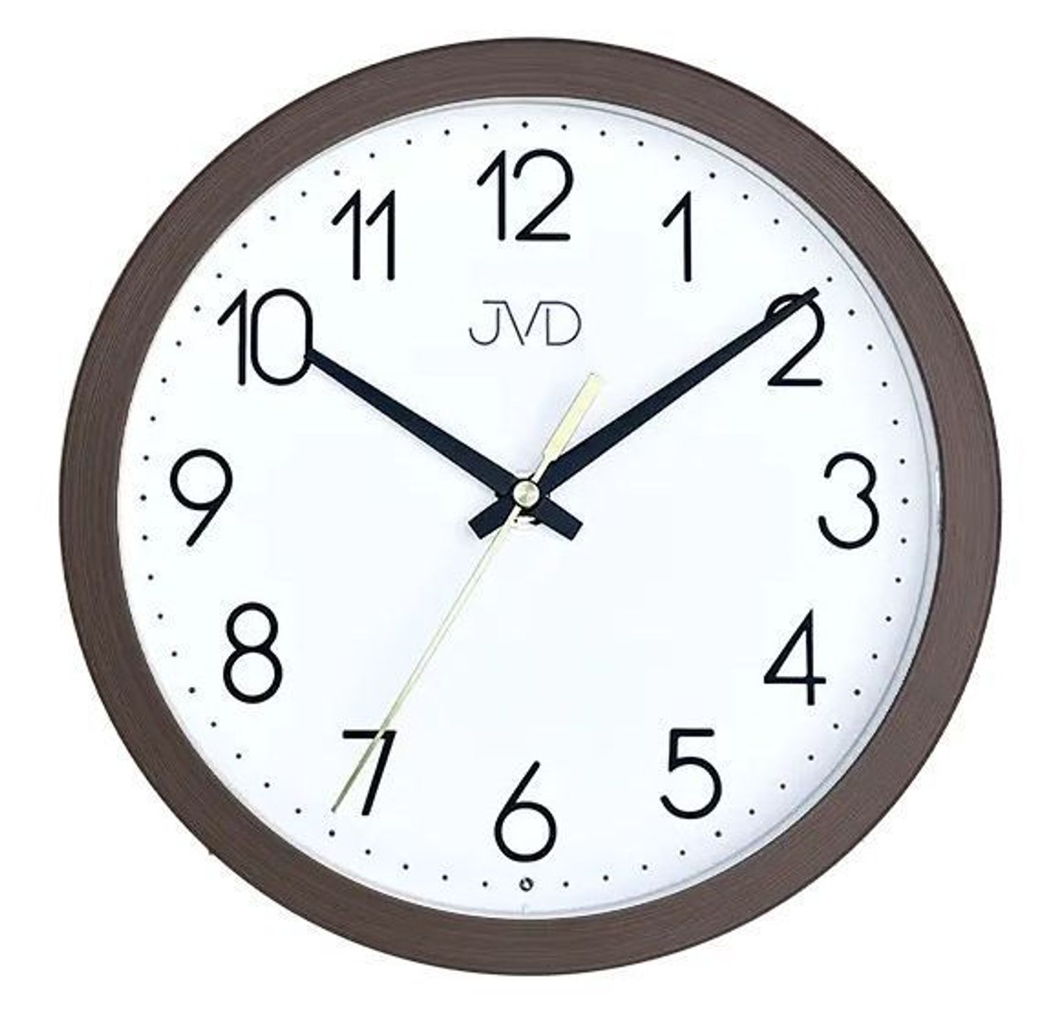 Zegar ścienny JVD HA229.2 – imitacja ciemnego drewna, 20 cm, cichy mechanizm, podświetlenie, czujnik światła (2).jpg