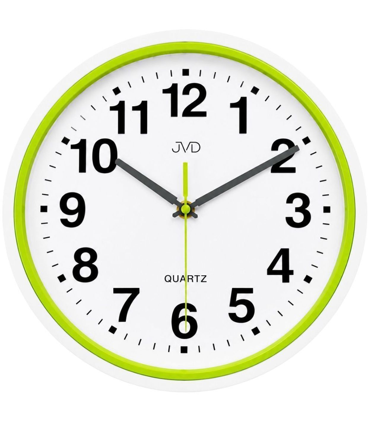 Zegar ścienny JVD HA41.3 – biały z zielonymi dodatkami, 28 cm green.jpg