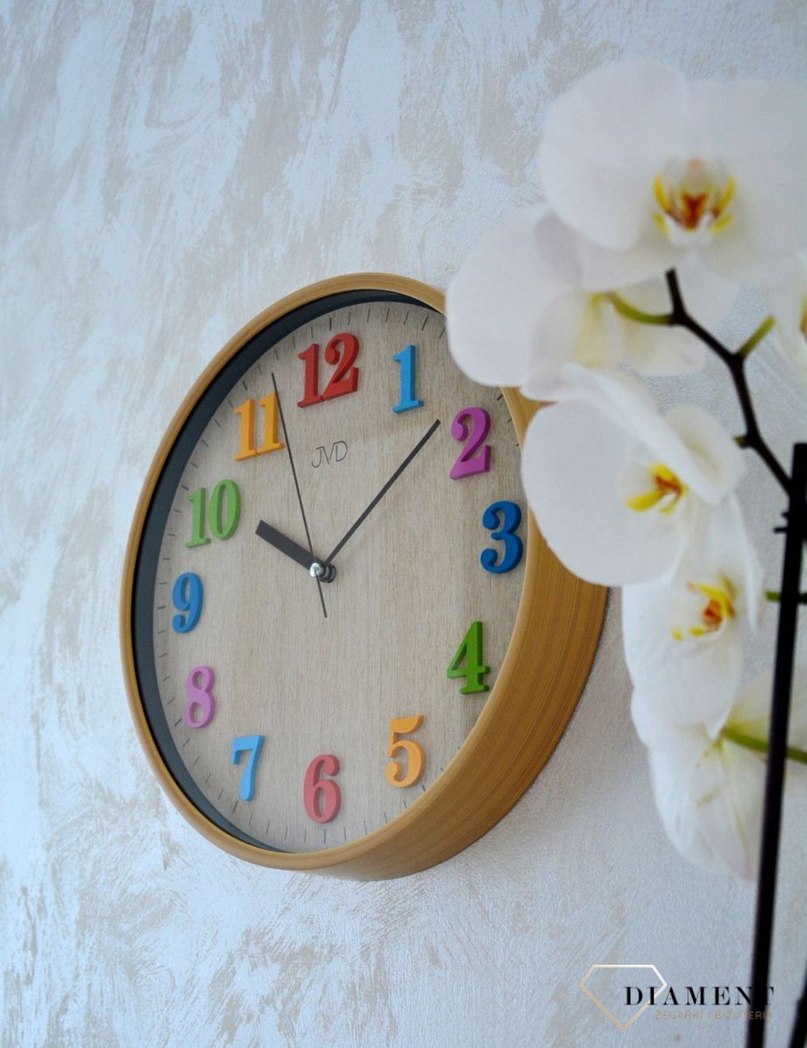 Zegar ścienny dla dziecka kolorowy JVD HA49.1.jpg