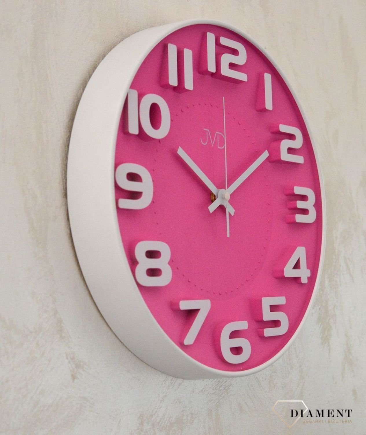 Zegar ścienny różowy dla dziewczynki JVD HA5848.3 Zegar na ścianę do pokoju róż ✓Zegary ścienne ✓Zegar ścienny do salonu do zegary do kuchni zegar dla dziecka✓ klasyczne zegary ✓ Autoryzowany sklep ✓ Kurier Gratis 24h.png
