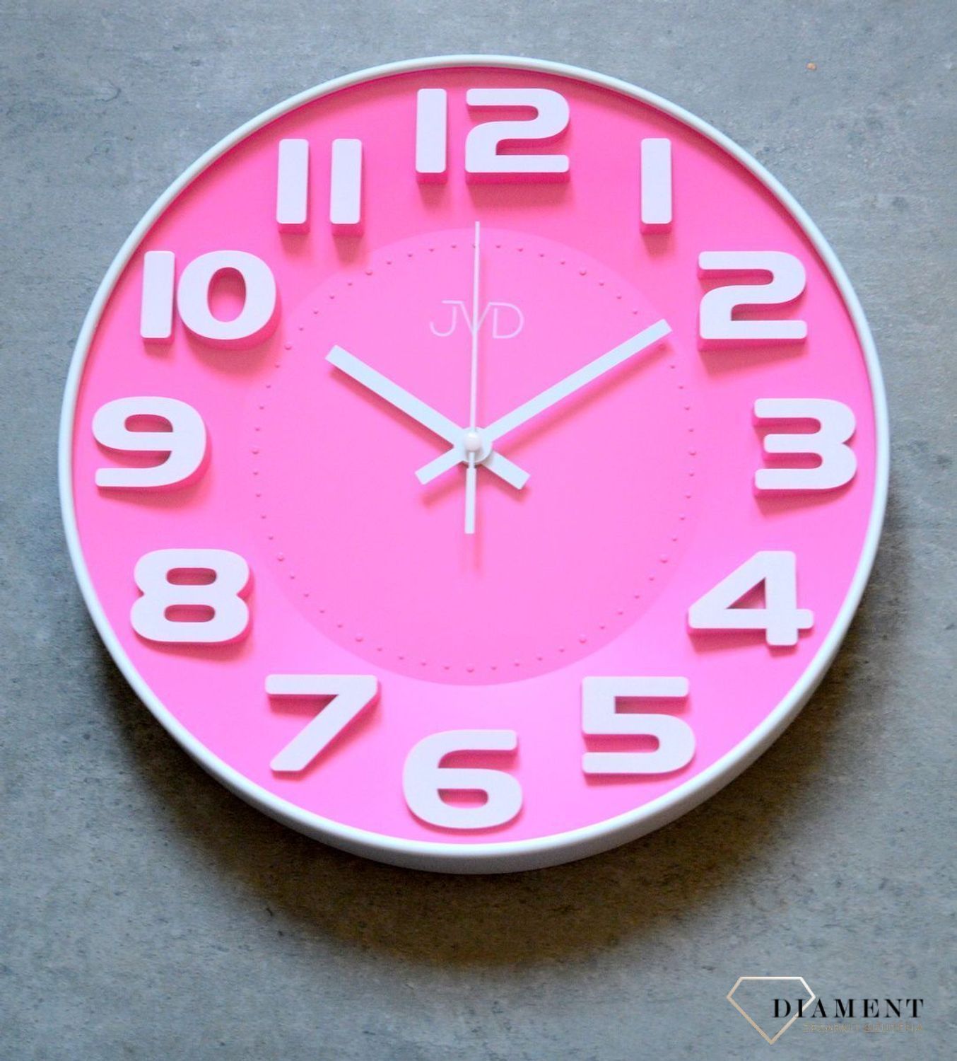 Zegar ścienny różowy dla dziewczynki JVD HA5848.3 Zegar na ścianę do pokoju róż ✓Zegary ścienne ✓Zegar ścienny do salonu do zegary do kuchni zegar dla dziecka✓ klasyczne zegary ✓ Autoryzowany sklep ✓ Kurier Gratis 24h.png