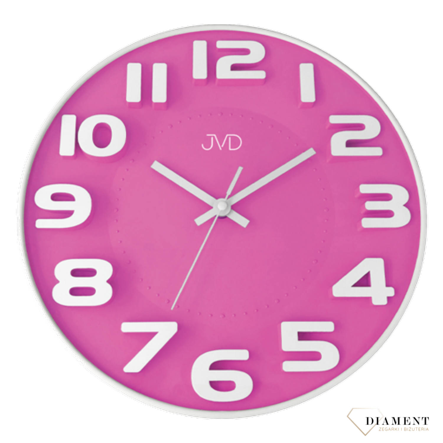 Zegar ścienny różowy dla dziewczynki JVD HA5848.3 Zegar na ścianę do pokoju róż ✓Zegary ścienne ✓Zegar ścienny do salonu do zegary do kuchni zegar dla dziecka✓ klasyczne zegary ✓ Autoryzowany sklep ✓ Kurier Gratis 24h.png