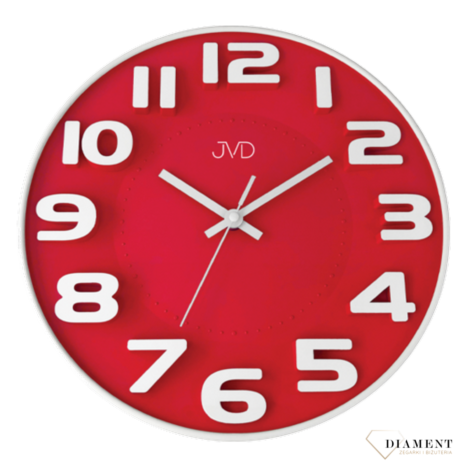 Zegar ścienny JVD intensywna czerwień HA5848.4 Zegar na ścianę do pokoju czerwony ✓Zegary ścienne ✓Zegar ścienny do salonu do zegary do kuchni zegar dla dziecka✓ klasyczne zegary ✓ Autoryzowany sklep ✓ Kurier Gratis 24h.png