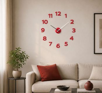 Zegar ścienny naklejany JVD HB12.3 Sticker – czerwony matowyZegar ścienny naklejany JVD HB12.3 Sticker – czerwony matowy.jpg