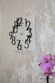 Zegar ścienny kwadratowy biały 3D czarne cyfry JVD HB24.3 ✓Zegary ścienne✓ Zegar ścienny 3D✓ Nowoczesne zegary (4).JPG