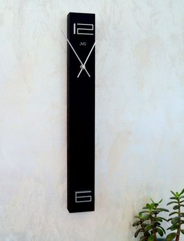 Zegar ścienny czarny JVD słupek Prosty styl HC25.5. Zegar ścienny 3D JVD HC25.5. Elegancki zegar na korytarz (3).JPG