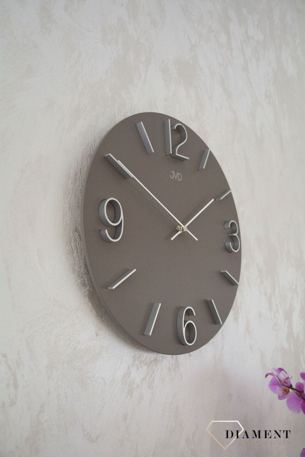 Zegar na ścianę JVD nowoczesny w kolorze szary  (1).jpg