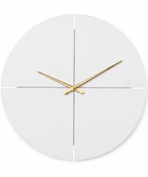 Zegar ścienny JVD HC40.2 biały drewniany 60 cm duży do salonu nowoczesny fashion white.jpg