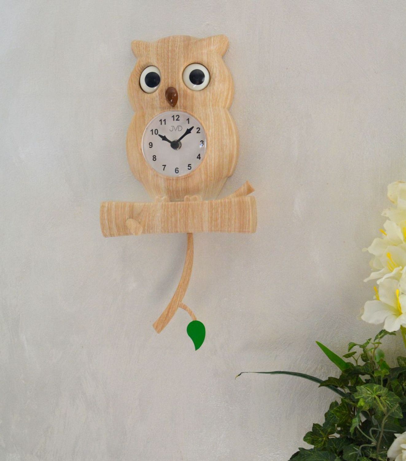 Zegar ścienny dziecięcy JVD sowa z wahadłem HE21.4. Zegar ścienny dziecięcy. Zegar ścienny do przedszkola. Zegar do pokoju dziecięcego. Zegarek w kształcie sowy z wahadłem. Zegar na ścianę na prezent dla dziecka..jpg