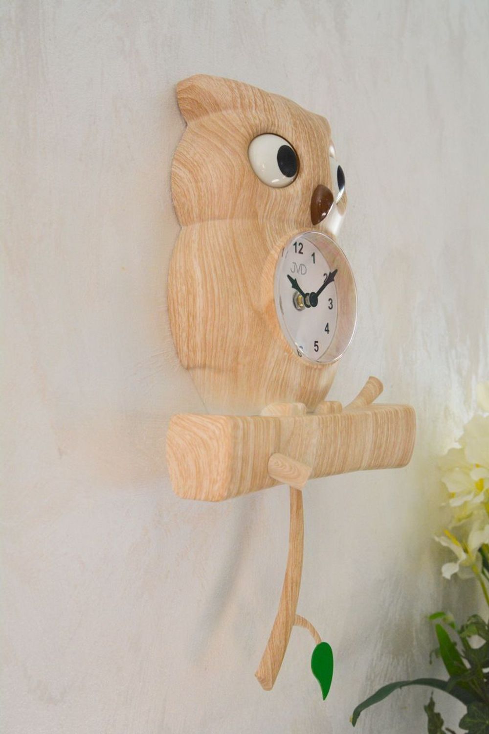 Zegar ścienny dziecięcy JVD sowa z wahadłem HE21.4. Zegar ścienny dziecięcy. Zegar ścienny do przedszkola. Zegar do pokoju dziecięcego. Zegarek w kształcie sowy z wahadłem. Zegar na ścianę na prezent dla dziecka..jpg