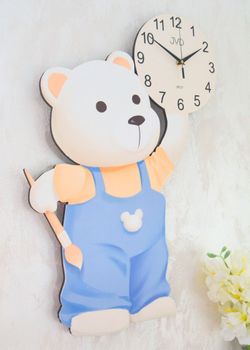 Zegar Dziecięcy JVD HJ106 Miś – Biało-Żółto-Niebieski, 65 cm  Sklep Online (2).JPG