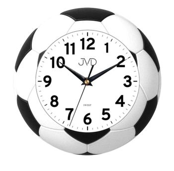 Zegar ścienny dziecięcy JVD HJ119 piłka nożna – płynąca wskazówka, 32 cm.jpg