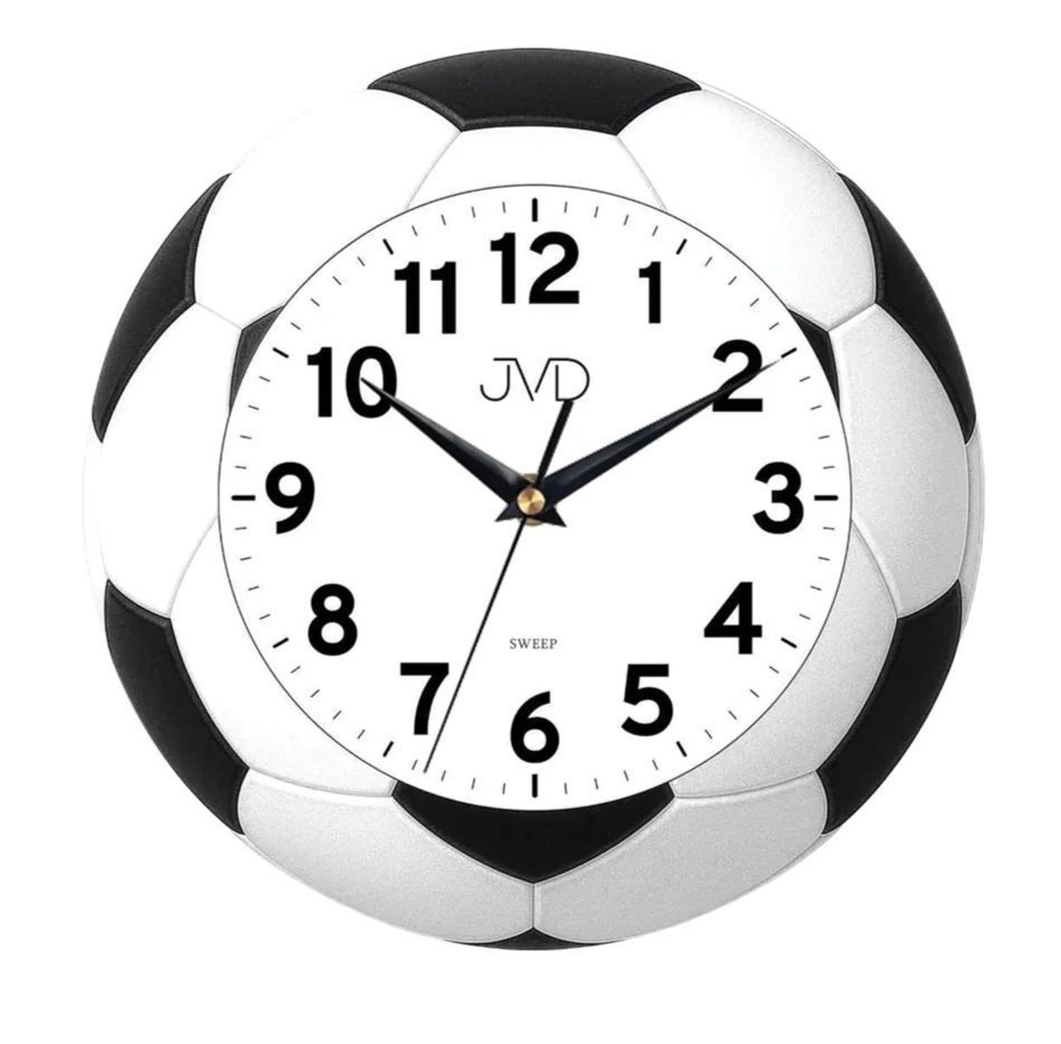 Zegar ścienny dziecięcy JVD HJ119 piłka nożna – płynąca wskazówka, 32 cm.jpg