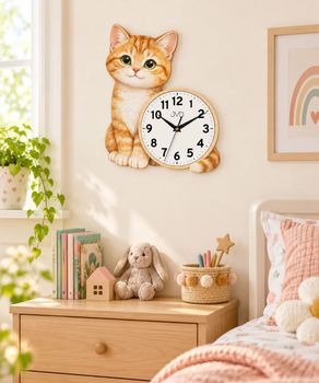 Zegar ścienny dziecięcy JVD HJ123 kotek 40 × 30 cm.jpg