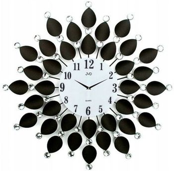 Zegar ścienny JVD HJ76 z kryształkami średnica 45 cm.  Pomysłowy wzór zegara z kryształkami  sprawi, że będzi.jpg