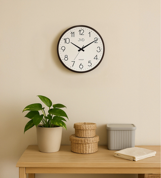 Zegar ścienny JVD HK4169.1 – metalowy, czarny z białą tarczą.png