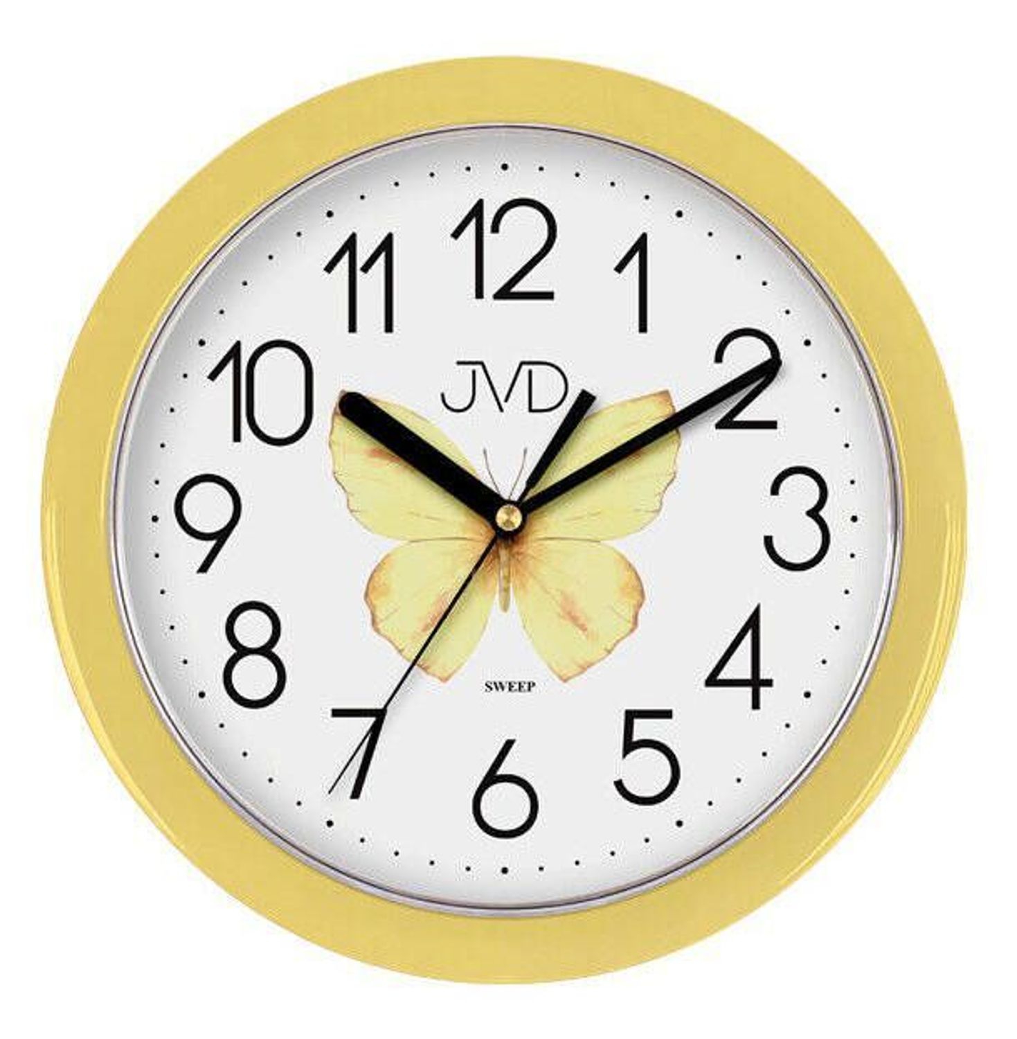 Zegar ścienny JVD żółty HP612.D10 cichy mechanizm 25 cm DIA-HP612.D10.jpg