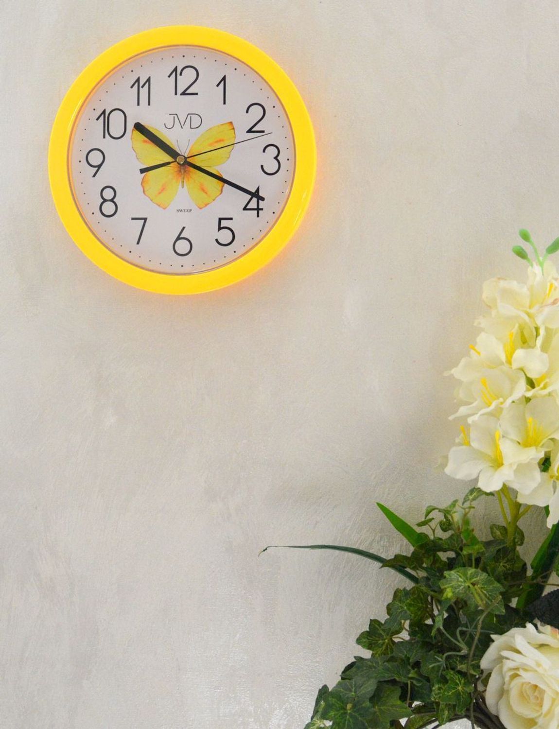 Zegar ścienny JVD żółty HP612.D10 cichy mechanizm 25 cm DIA-HP612.D10.jpg