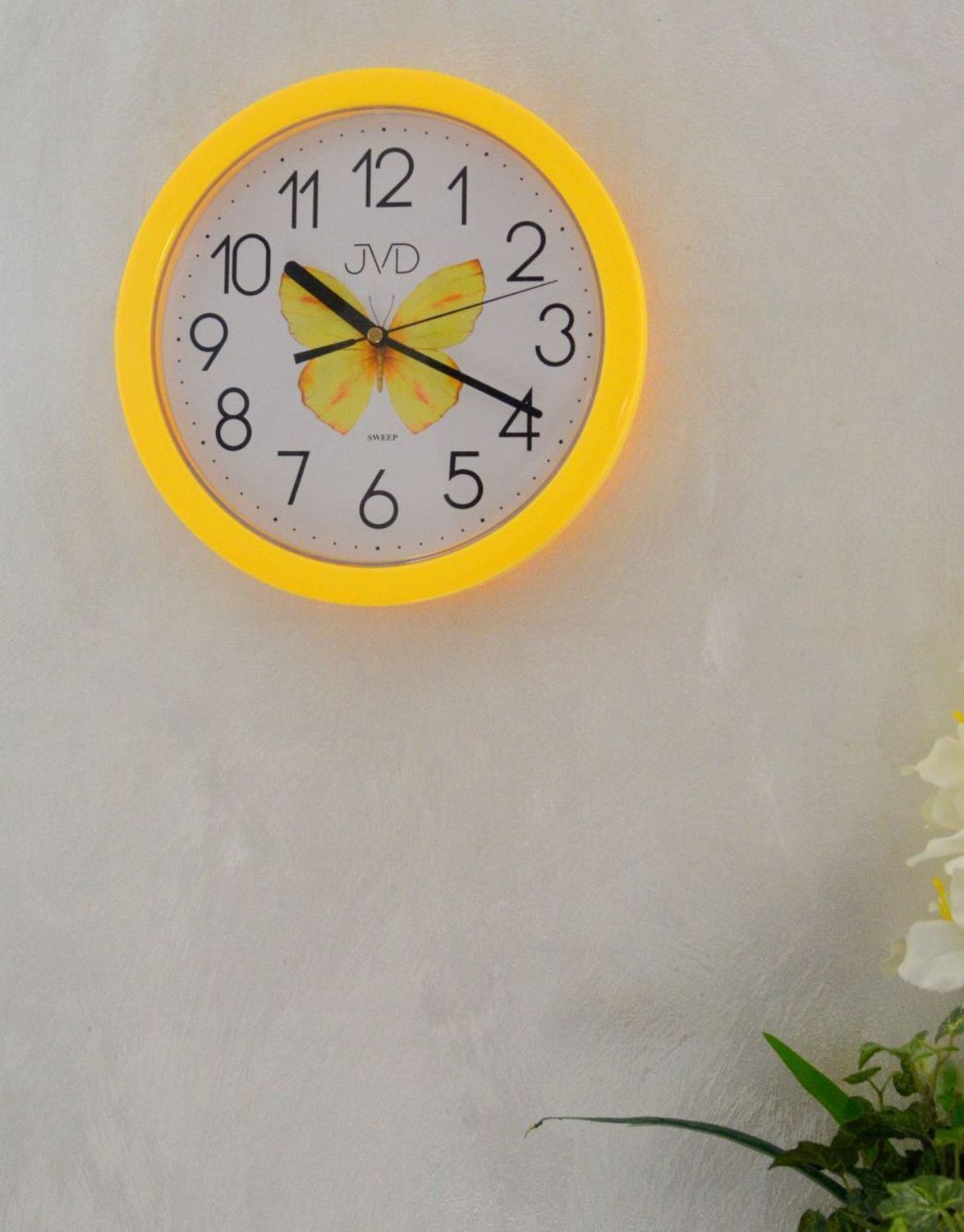 Zegar ścienny JVD żółty HP612.D10 cichy mechanizm 25 cm DIA-HP612.D10.jpg