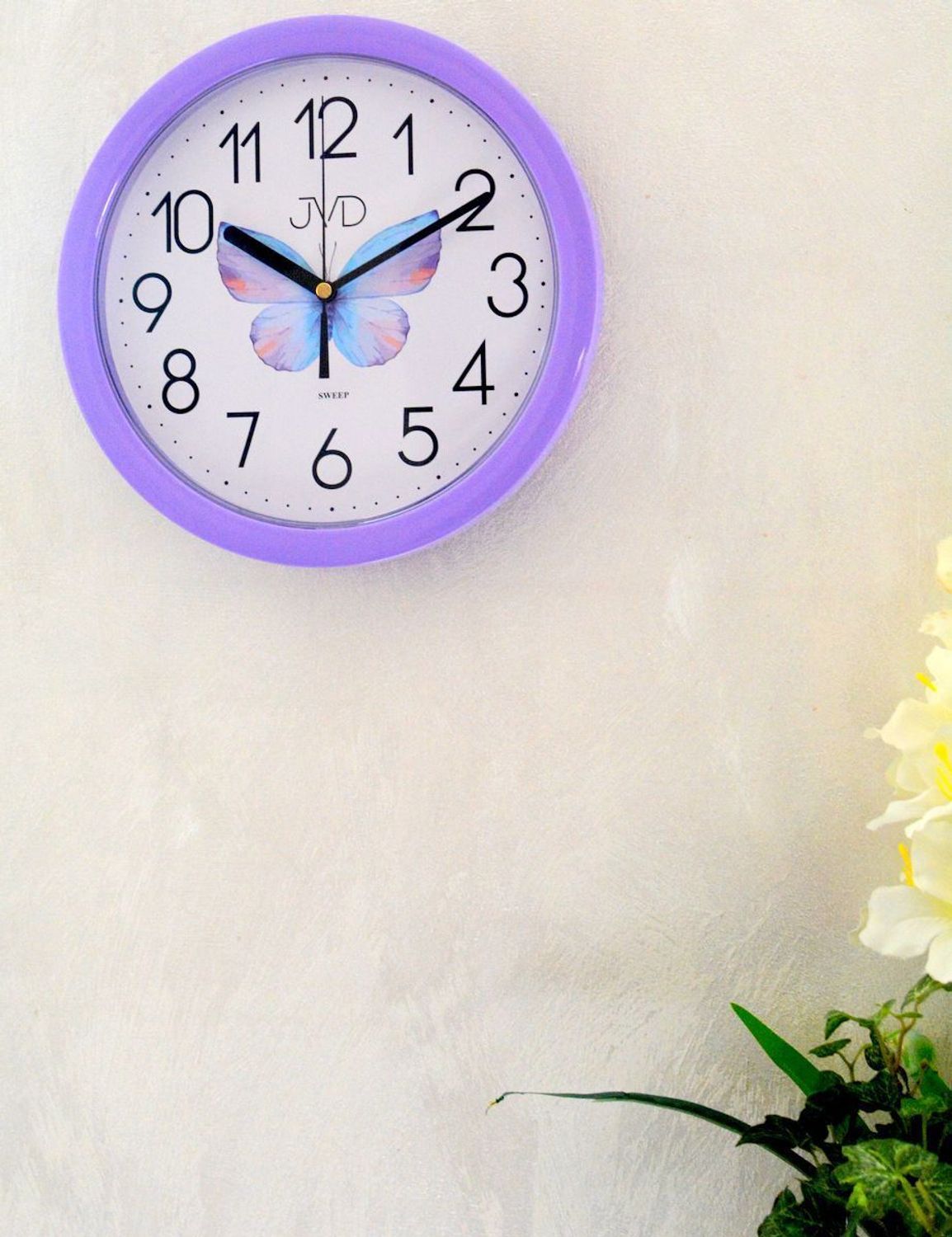 Zegar ścienny JVD fioletowy HP612.D11 cichy mechanizm 25 cm DIA-HP612.D11. Zegar ścienny okrągły. Zegar ścienny do kuchni. Zegar ścienny z cichym mechanizmem. Ścienny zegarek do pokoju..jpg