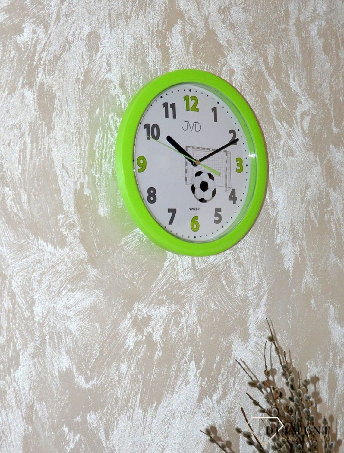 Zegar na ścianę dla dziecka Piłka nożna HP612.D4.jpg