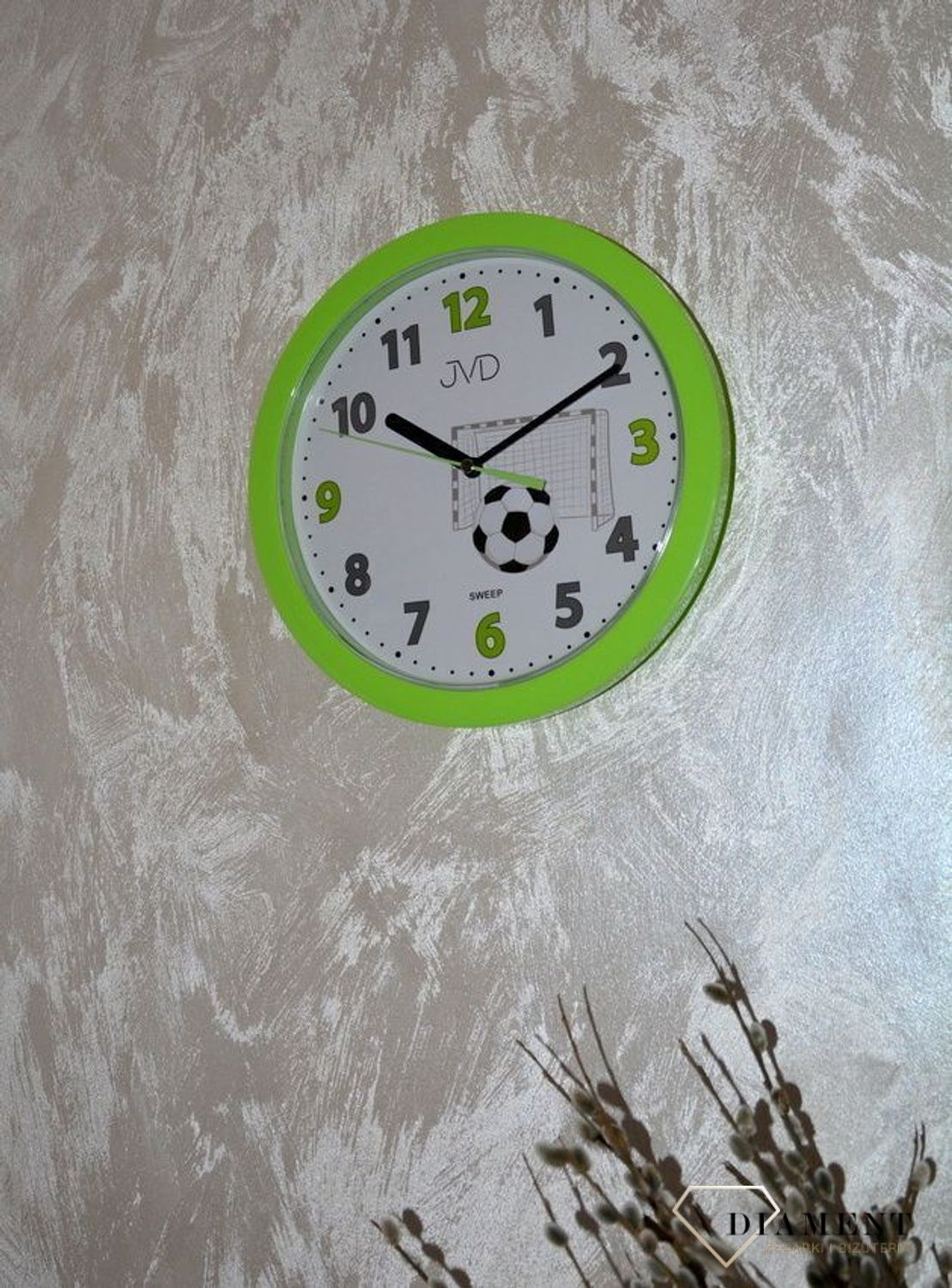 Zegar na ścianę dla dziecka Piłka nożna HP612.D4.jpg