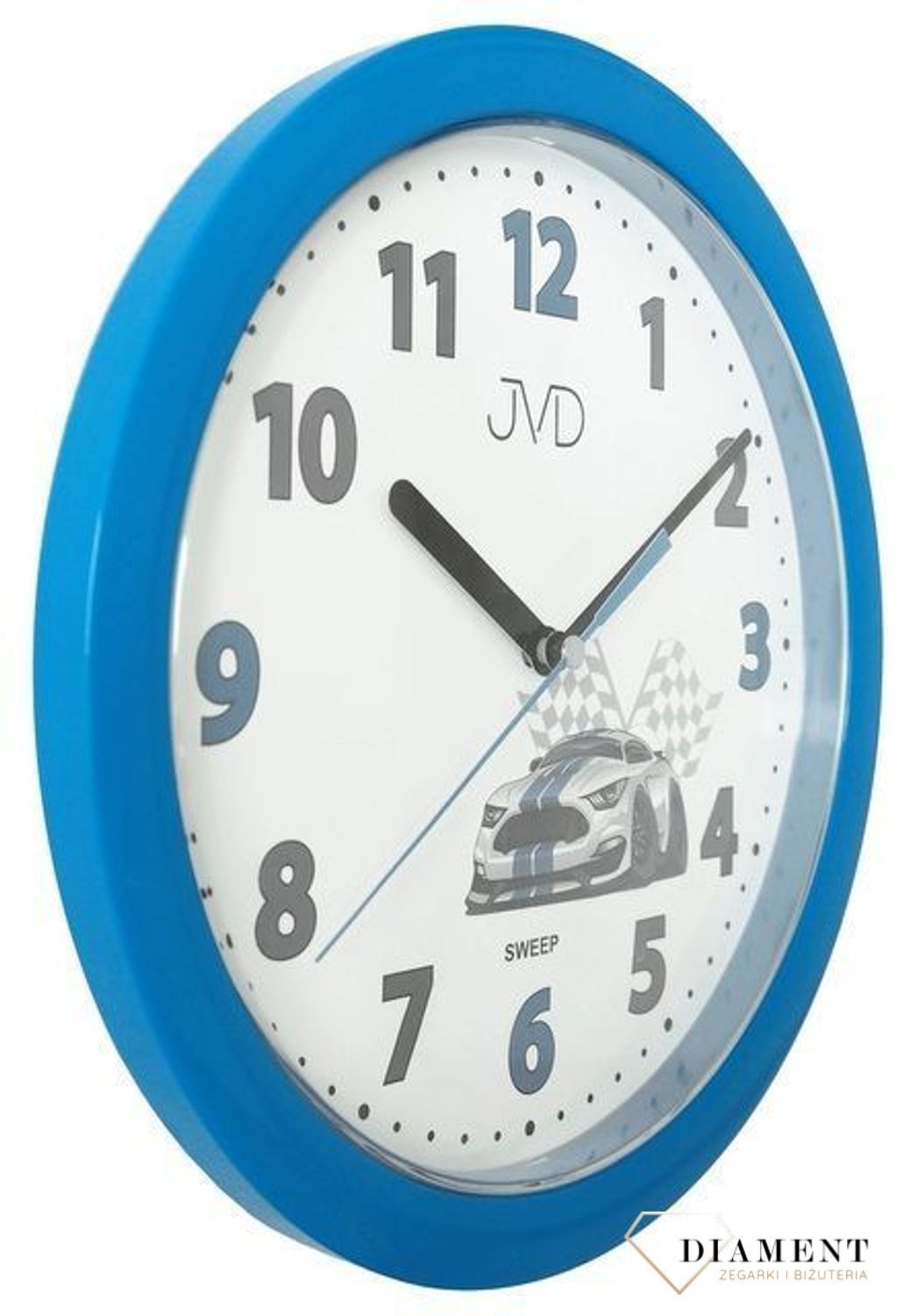 Zegar na ścianę dla dziecka Wyścigowy HP612 (2).jpg