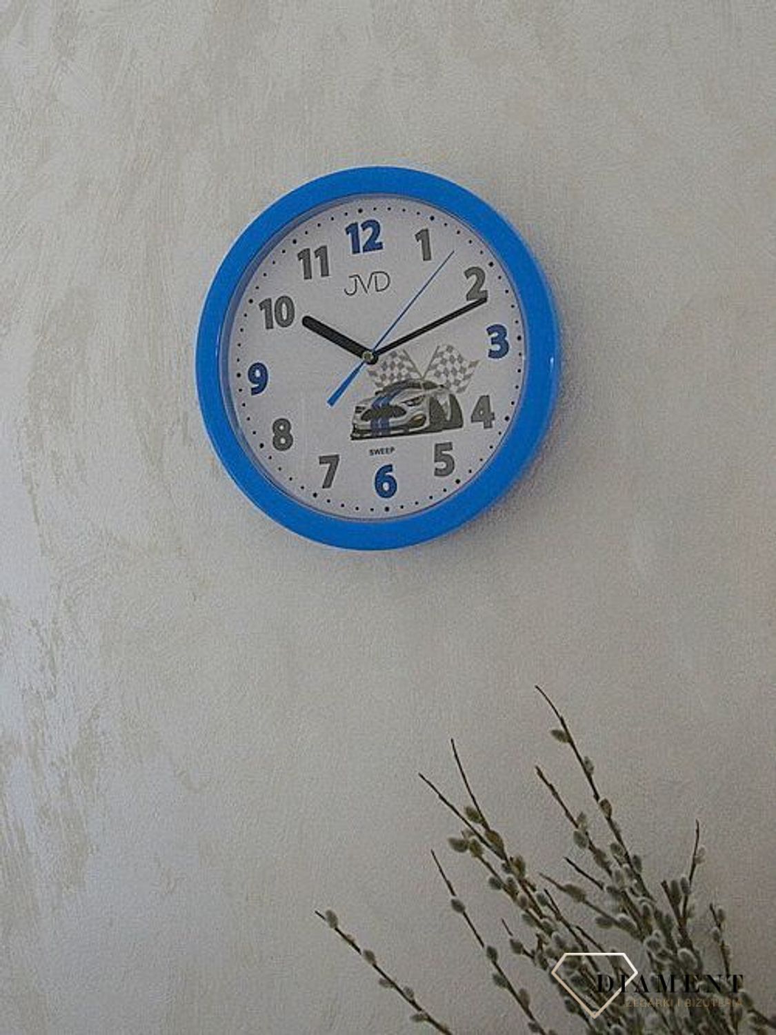 Zegar na ścianę dla dziecka Wyścigowy HP612 (2).jpg