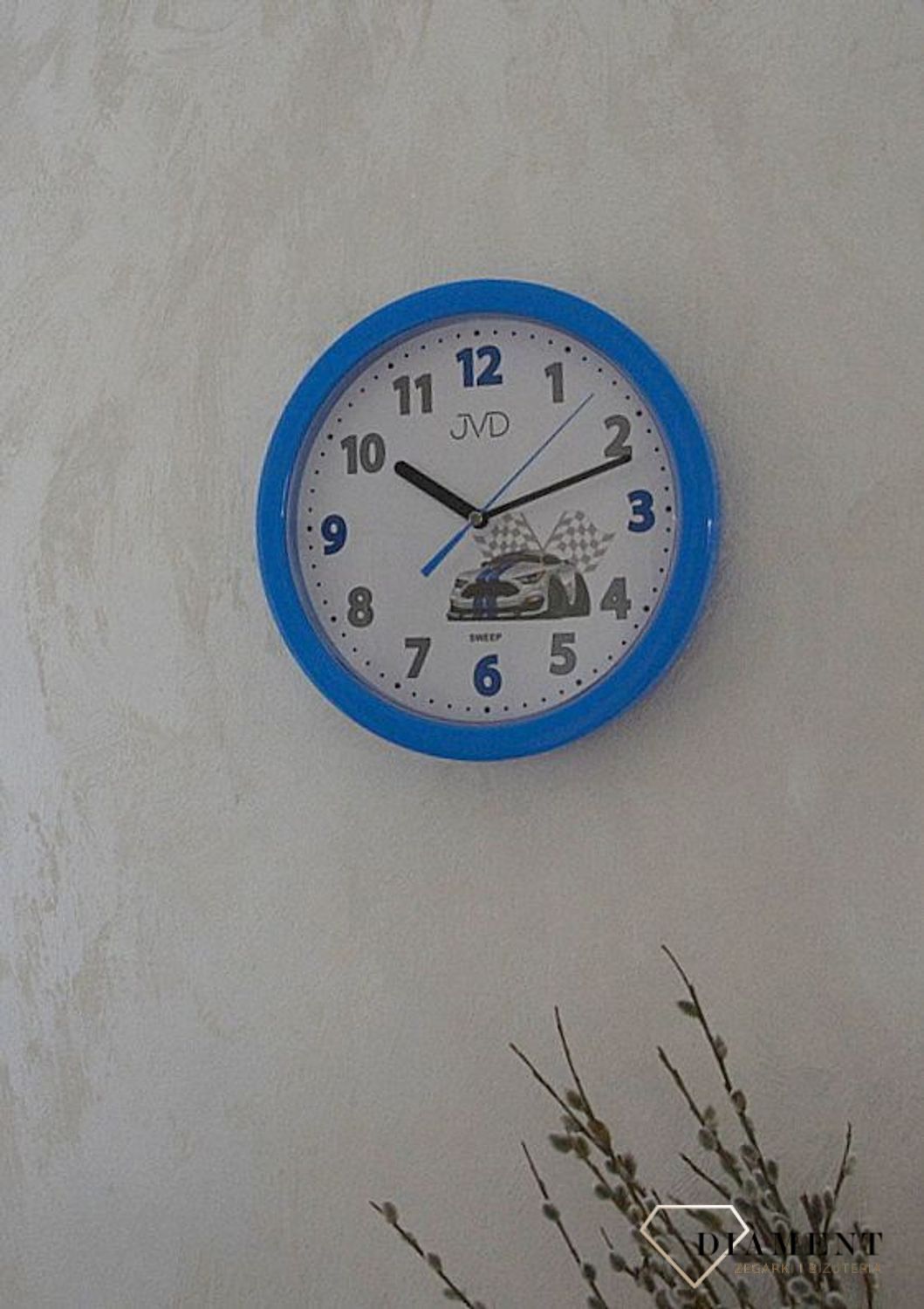 Zegar na ścianę dla dziecka Wyścigowy HP612 (2).jpg