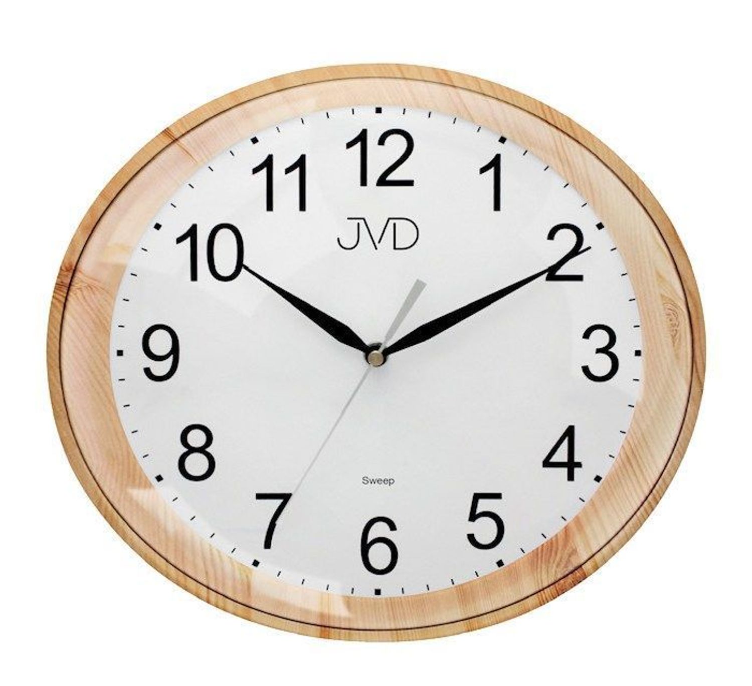 Zegar ścienny owalny w kolorze drewna JVD HP664.12.jpg
