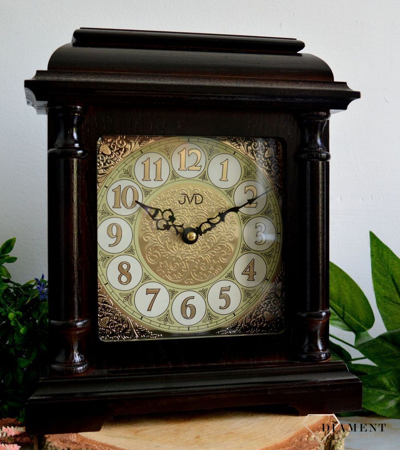 Zegar kominkowy drewniany JVD orzech Wenge HS16.2.jpg