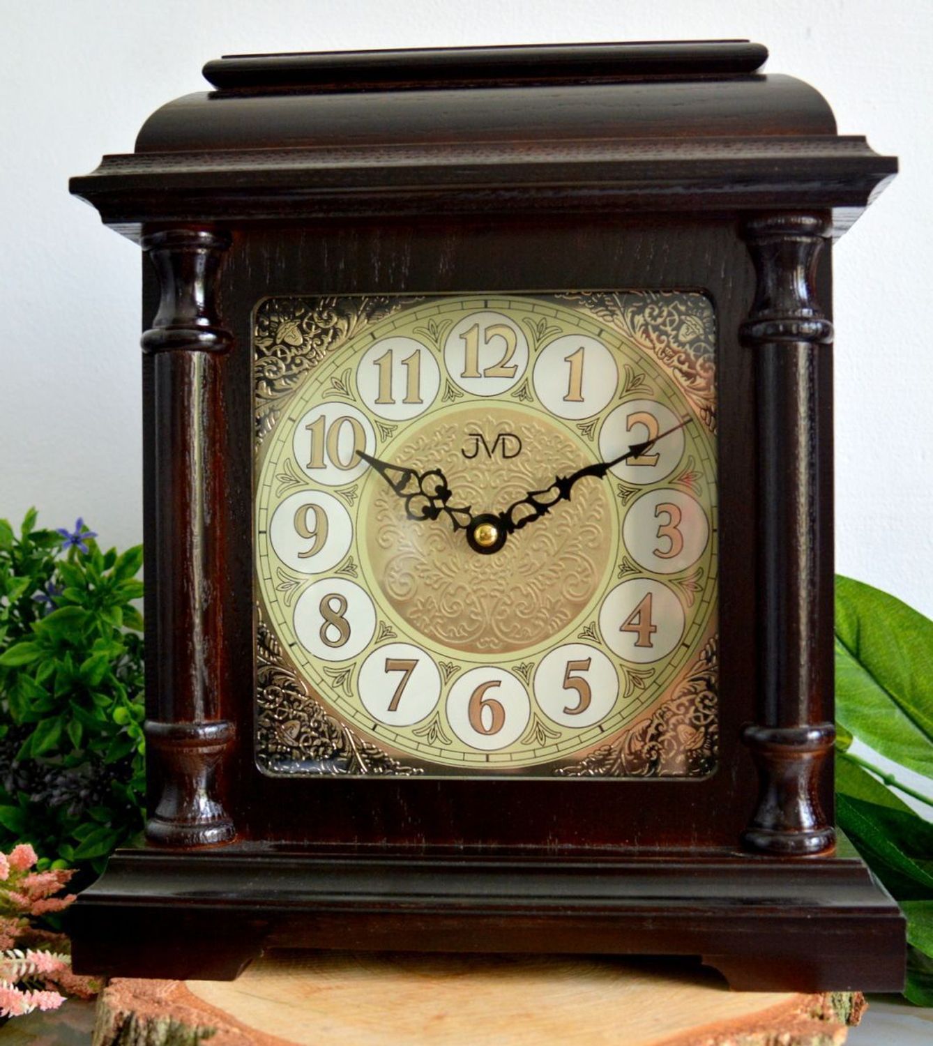 Zegar kominkowy drewniany JVD orzech Wenge HS16.2.jpg