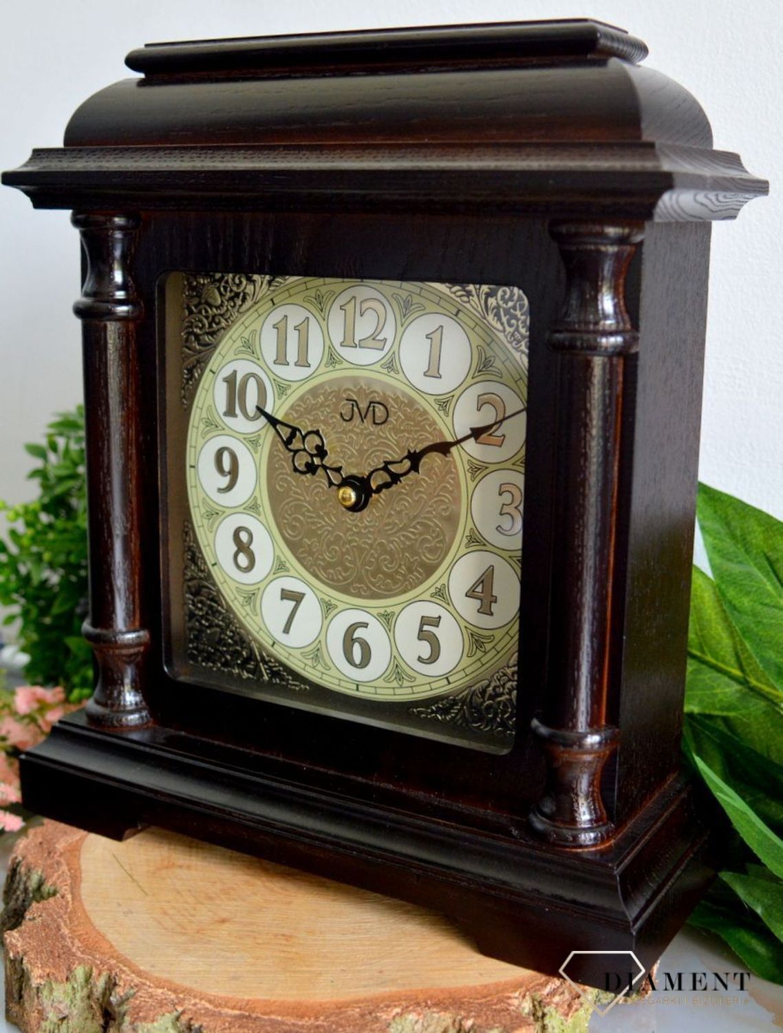 Zegar kominkowy drewniany JVD orzech Wenge HS16.2.jpg