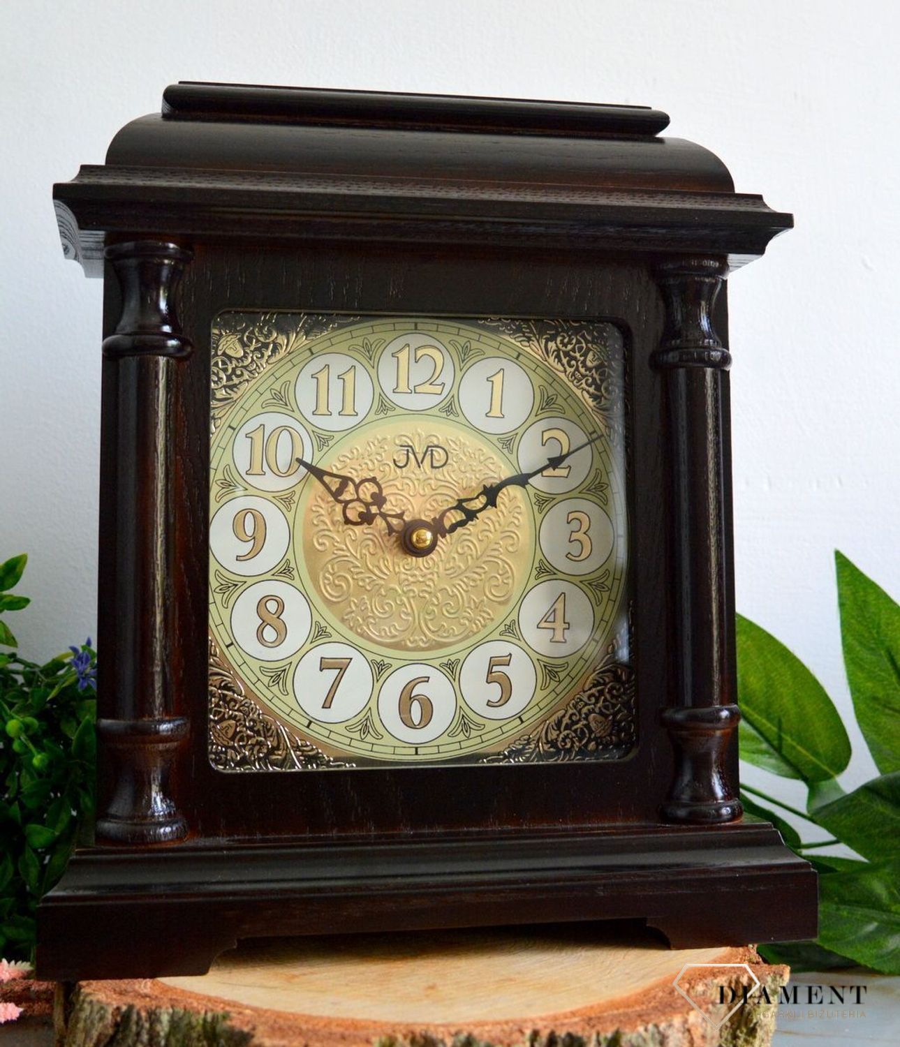 Zegar kominkowy drewniany JVD orzech Wenge HS16.2.jpg