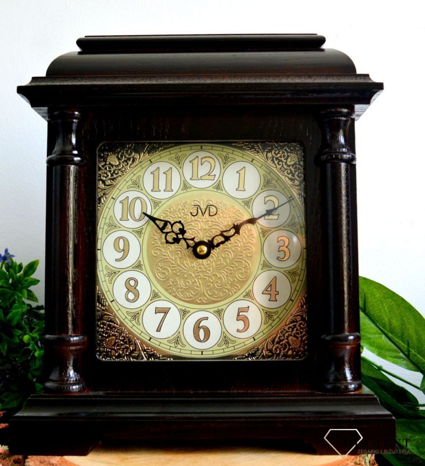 Zegar kominkowy drewniany JVD orzech Wenge HS16.2.jpg