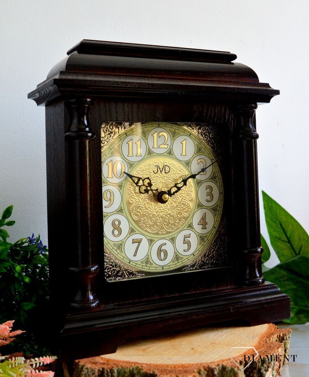 Zegar kominkowy drewniany JVD orzech Wenge HS16.2.jpg