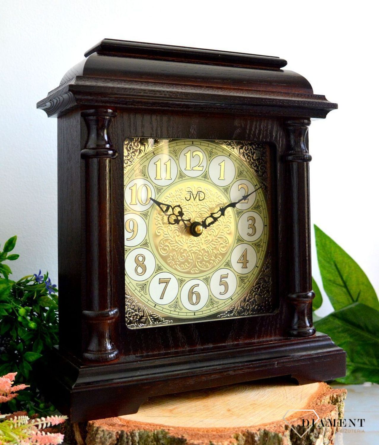 Zegar kominkowy drewniany JVD orzech Wenge HS16.2.jpg