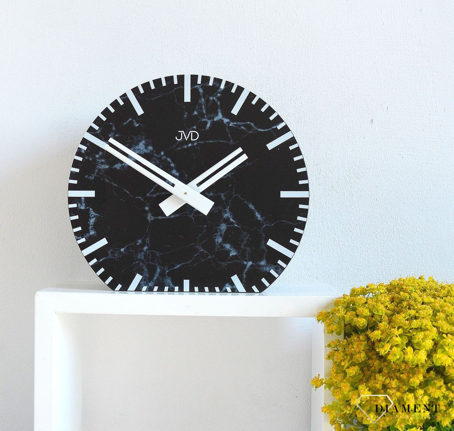 Zegar na baterię JVD czarny marmur HS20.1v.jpg
