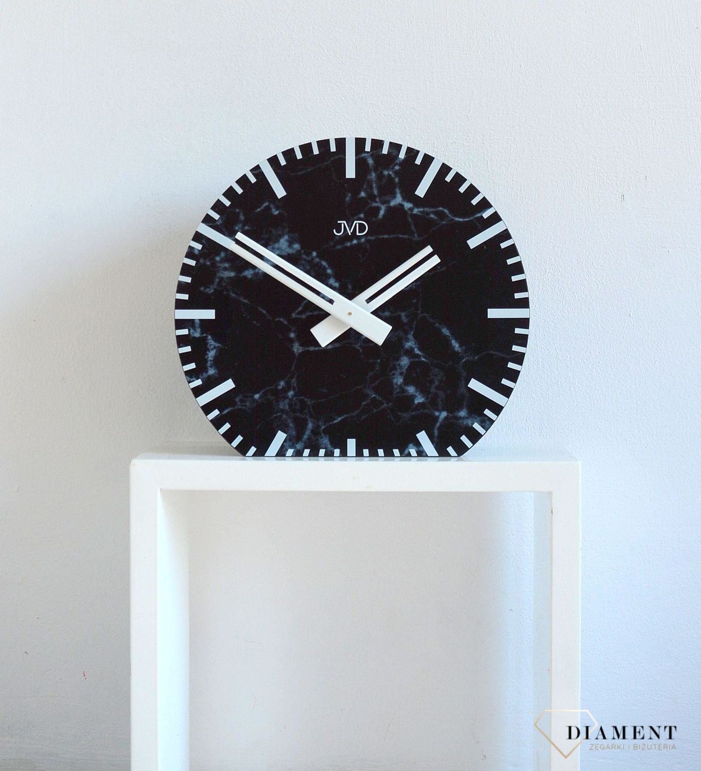 Zegar na baterię JVD czarny marmur HS20.1v.jpg