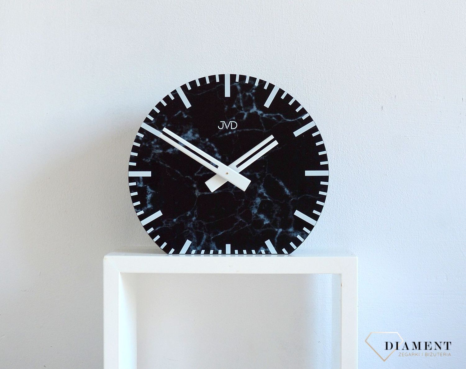 Zegar na baterię JVD czarny marmur HS20.1v.jpg