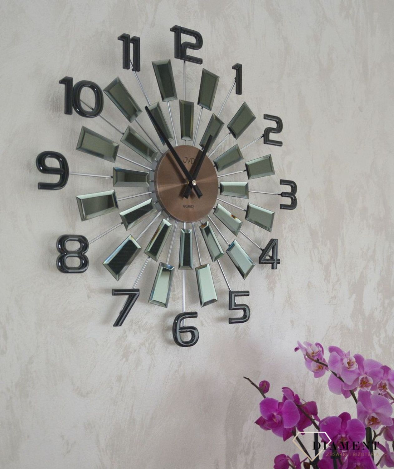 Zegar ścienny duży nowoczesny z kryształkami 49 cm JVD HT100 (1).jpg
